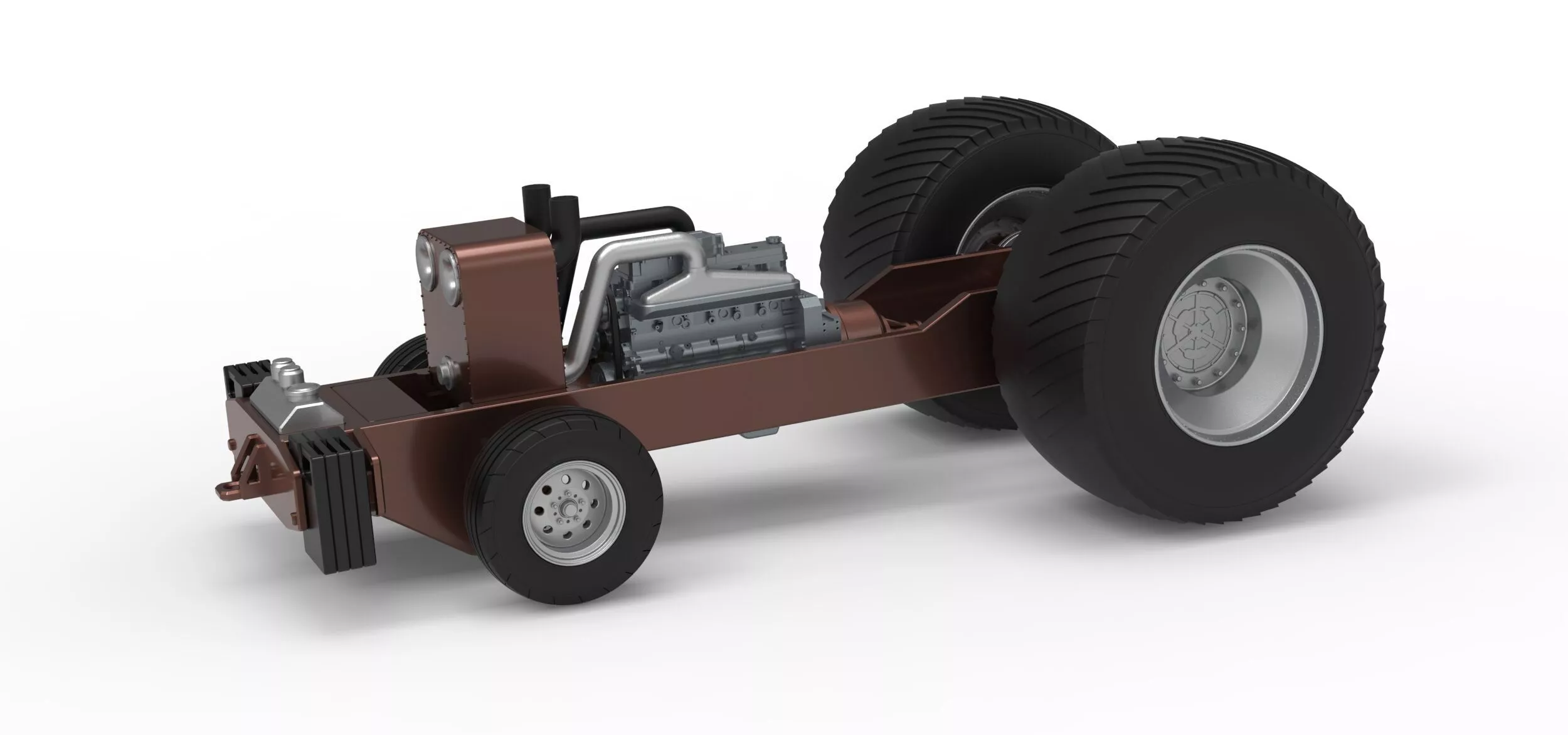 Pro Stock Pulling Tractor Base Scale 1 to 25 3D print model