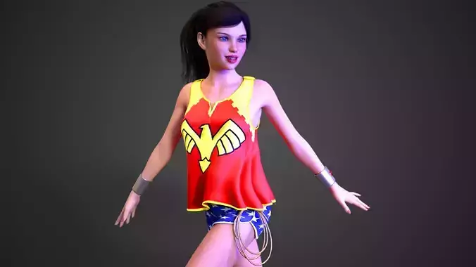 WonderGirl Donna Troy - Original Costume - Silver Age 3D model
