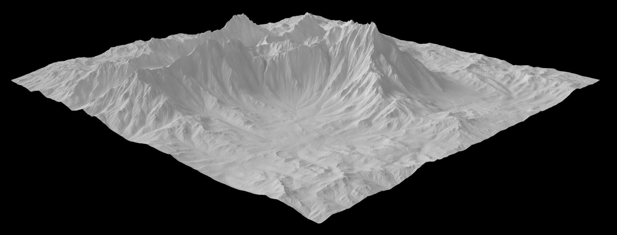 VR Ready Mountain Low-poly 3D model_5
