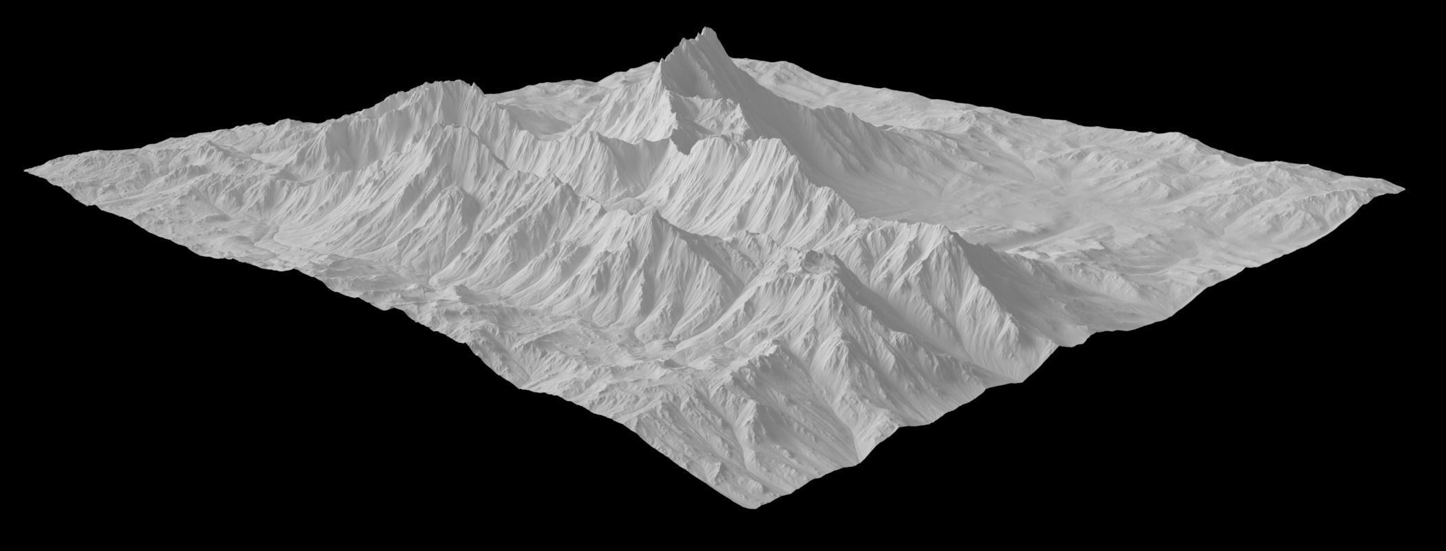 VR Ready Mountain Low-poly 3D model_7