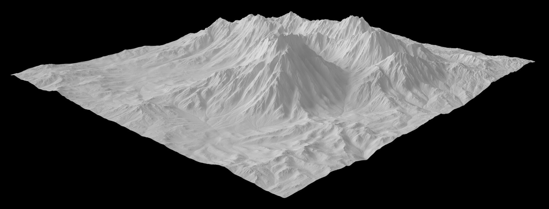 VR Ready Mountain Low-poly 3D model_4