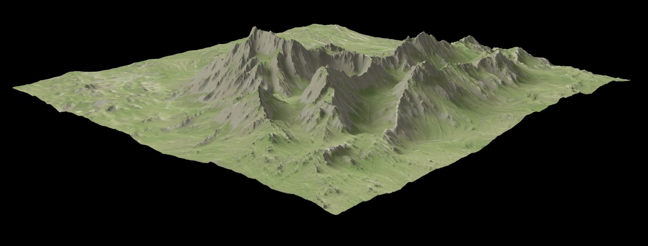 VR Ready Mountain Low-poly 3D model_1