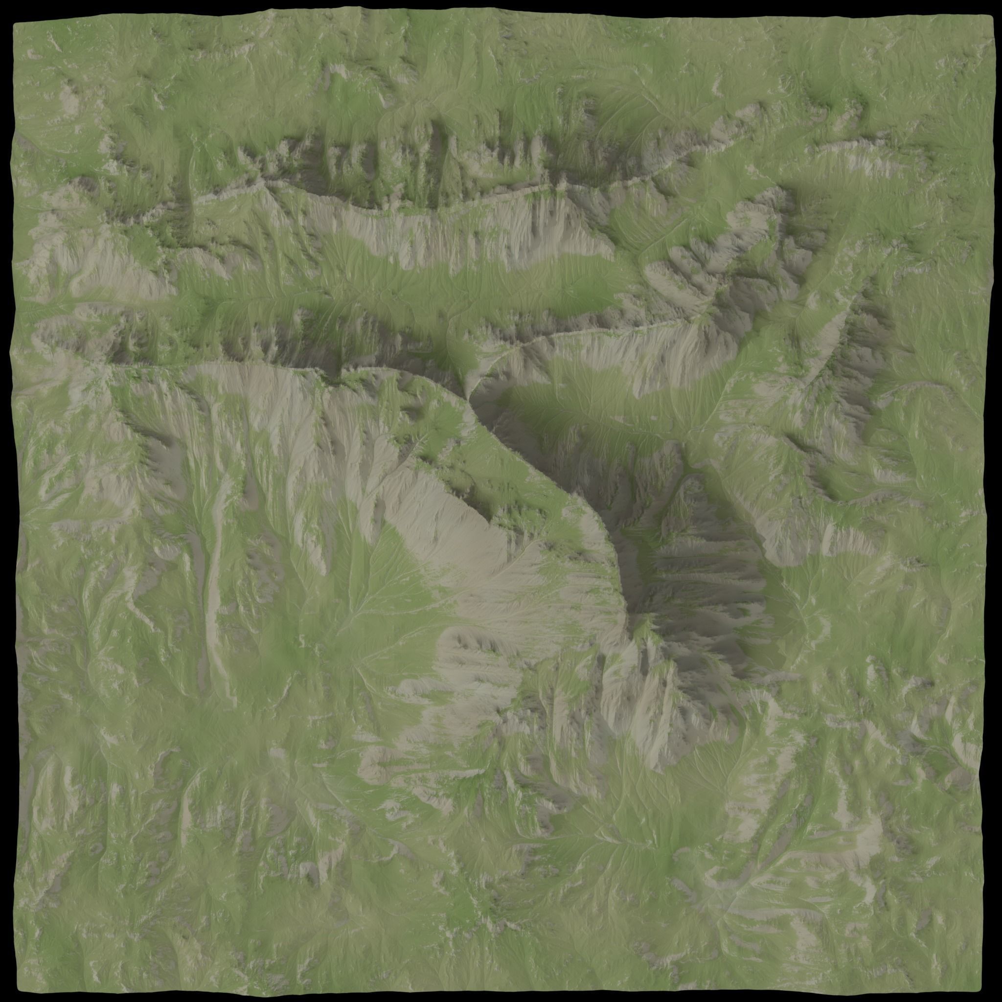 VR Ready Mountain Low-poly 3D model_6