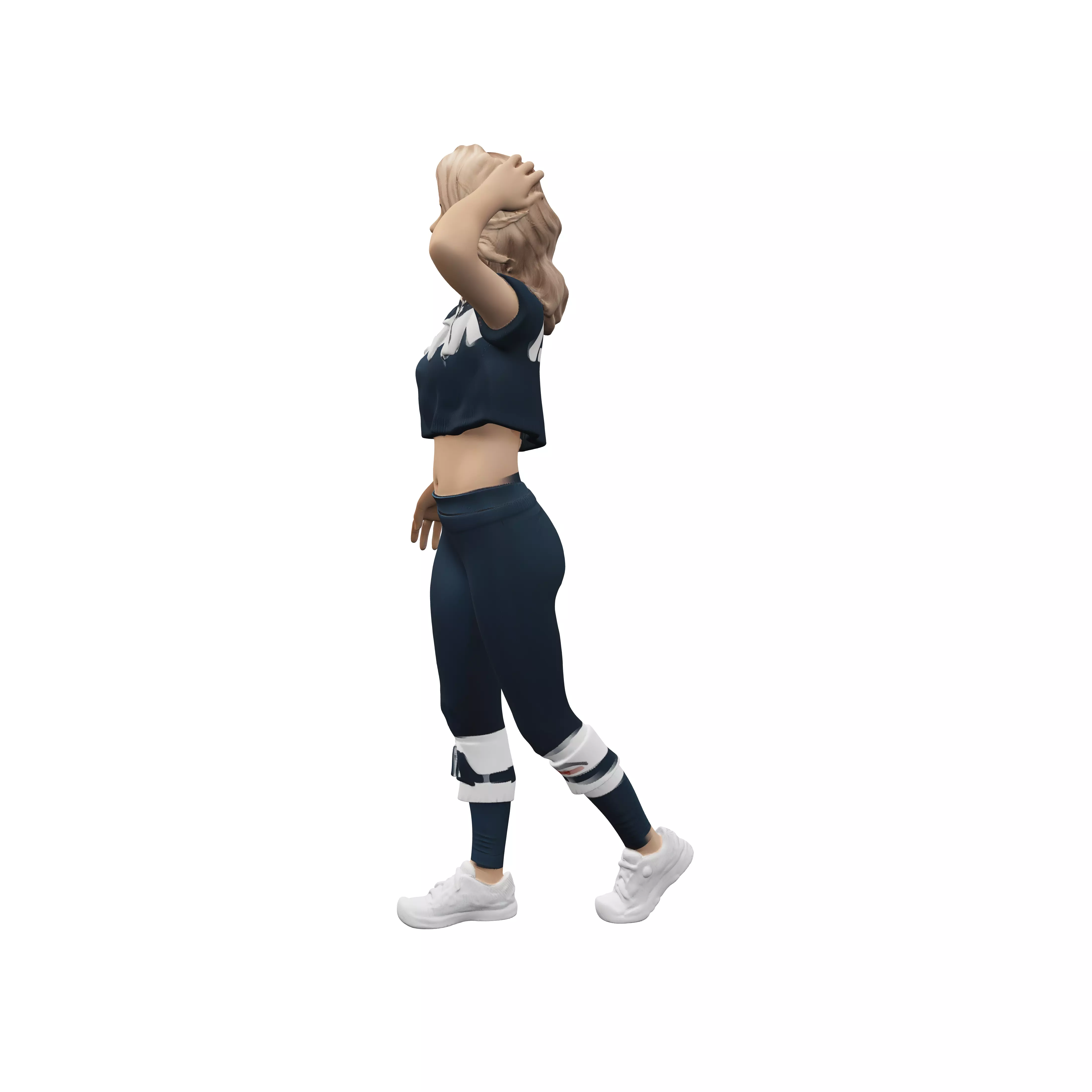 Dynamic Athletic Pose 3D model