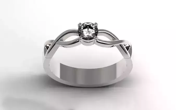 Simple Infinity Engagement Ring