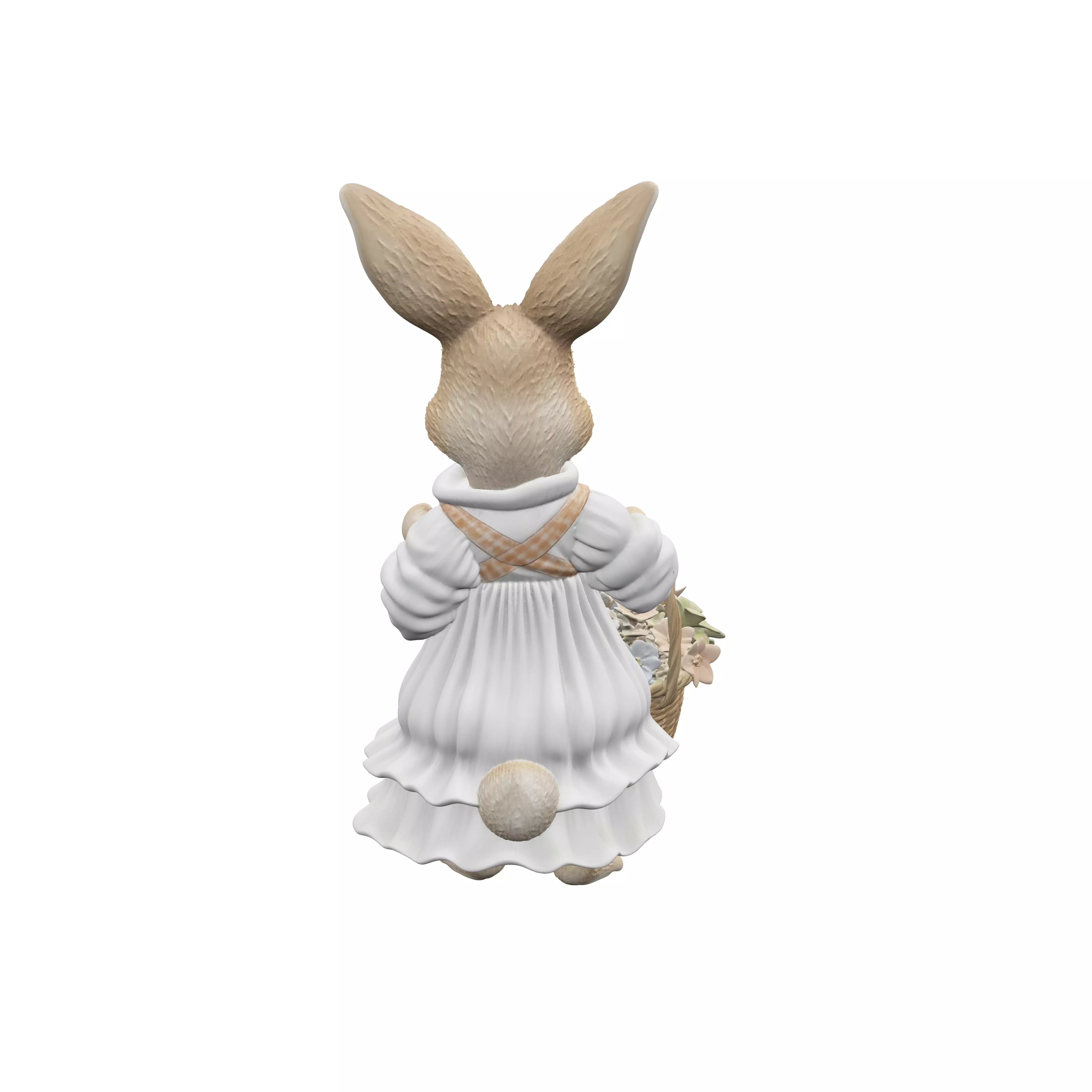 Easter Bunny with Flower Basket 3D model