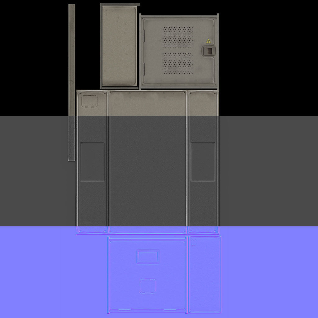 Utility Box Low-poly 3D model_2