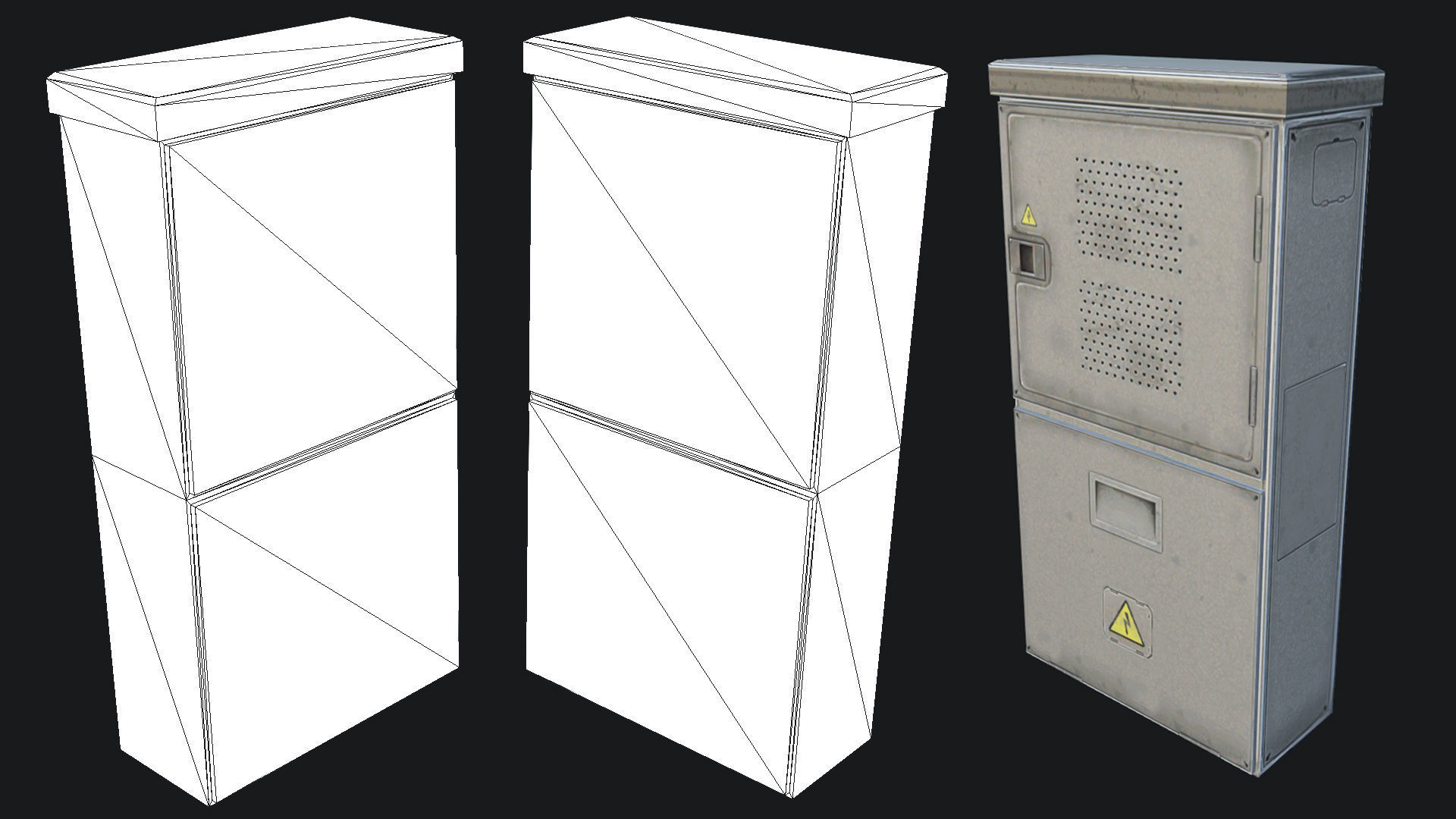 Utility Box Low-poly 3D model_1