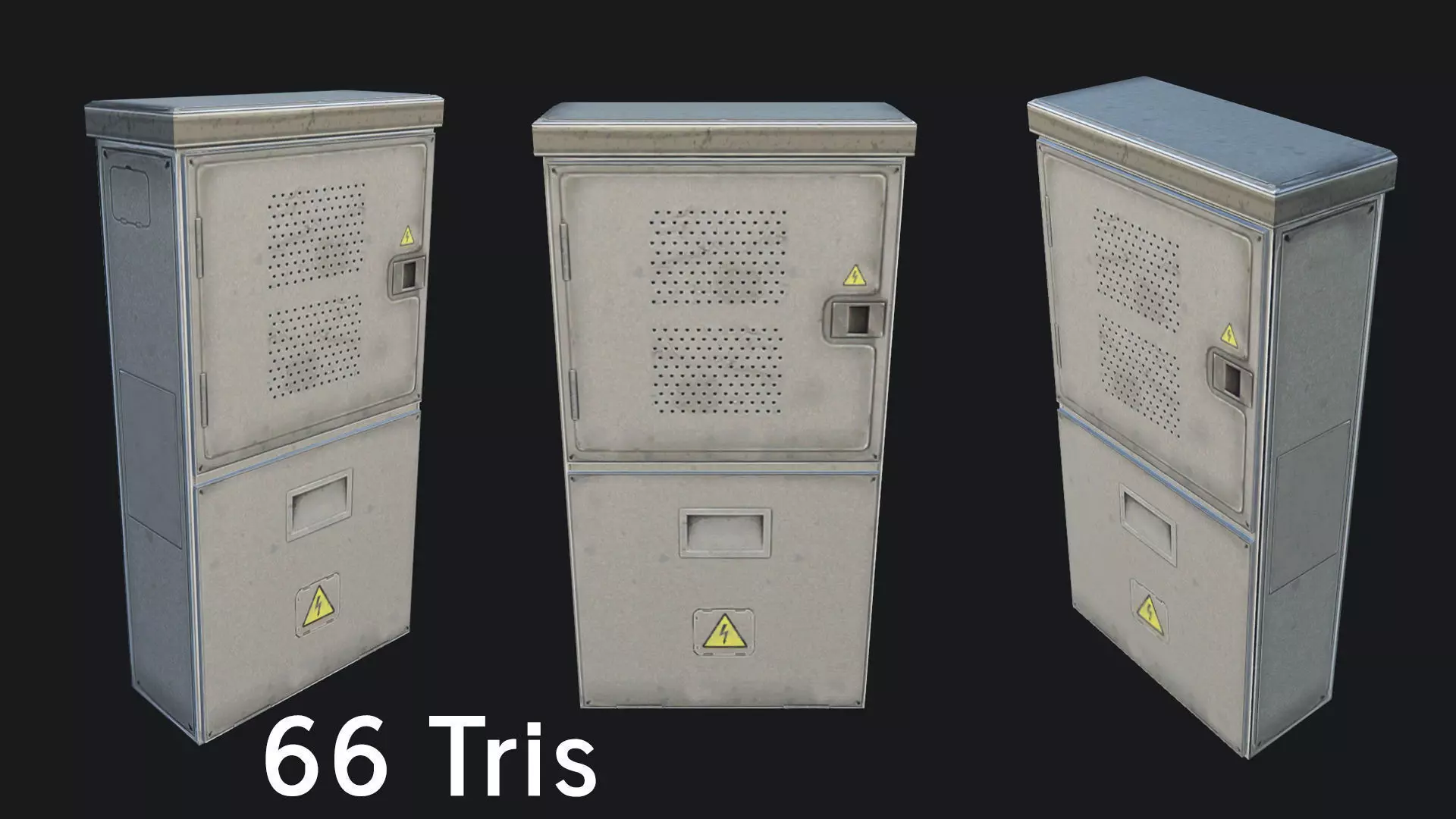 Utility Box Low-poly 3D model_0