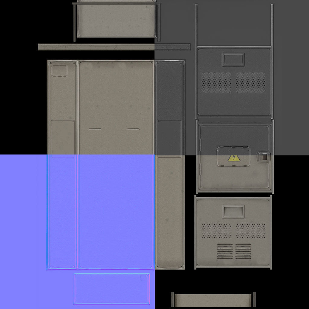 Utility Box Low-poly 3D model_2