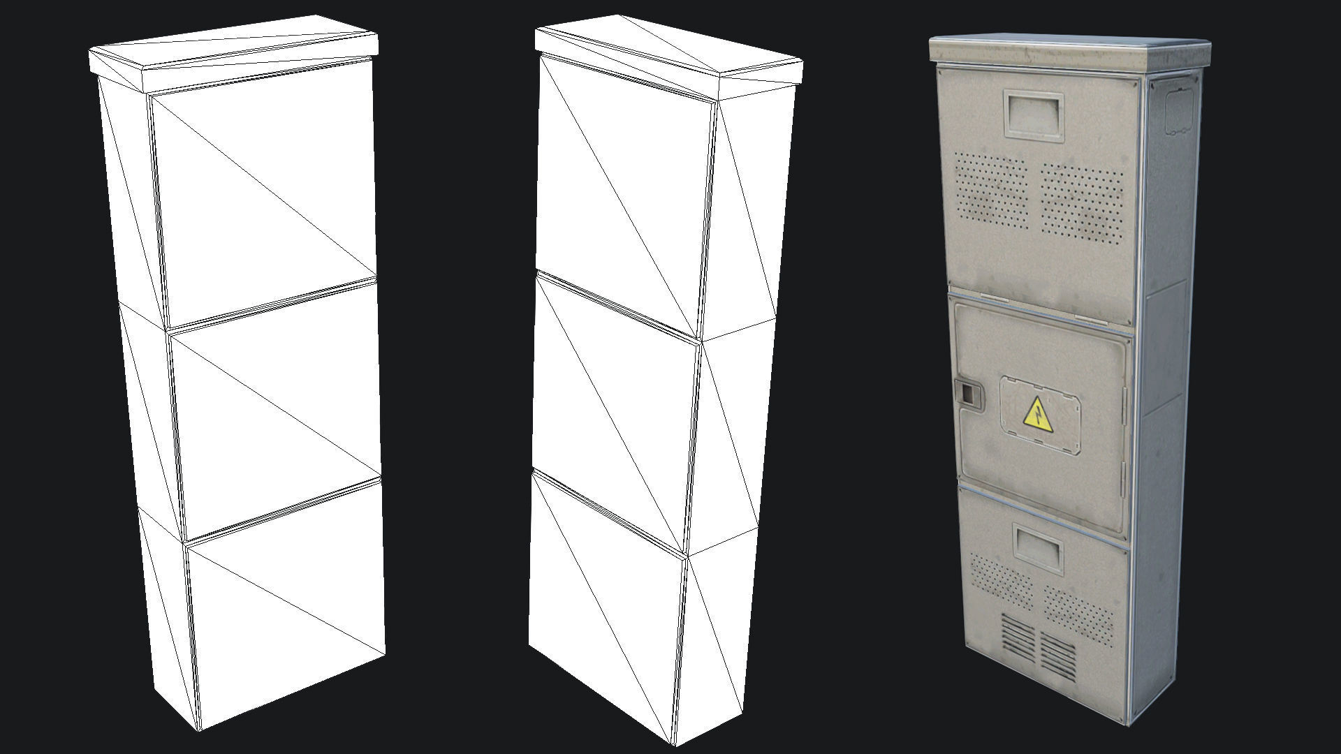Utility Box Low-poly 3D model_1