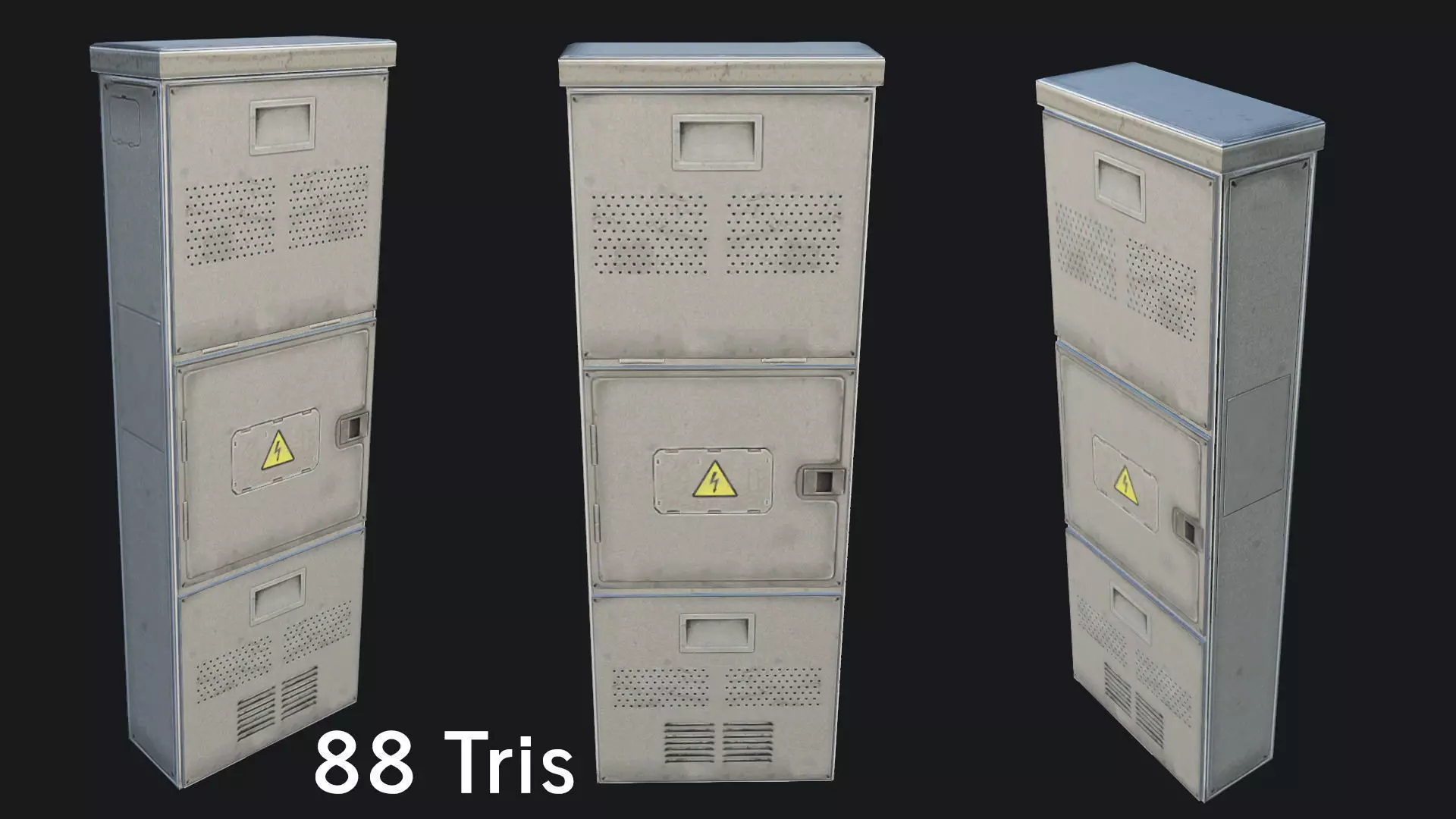 Utility Box Low-poly 3D model_0
