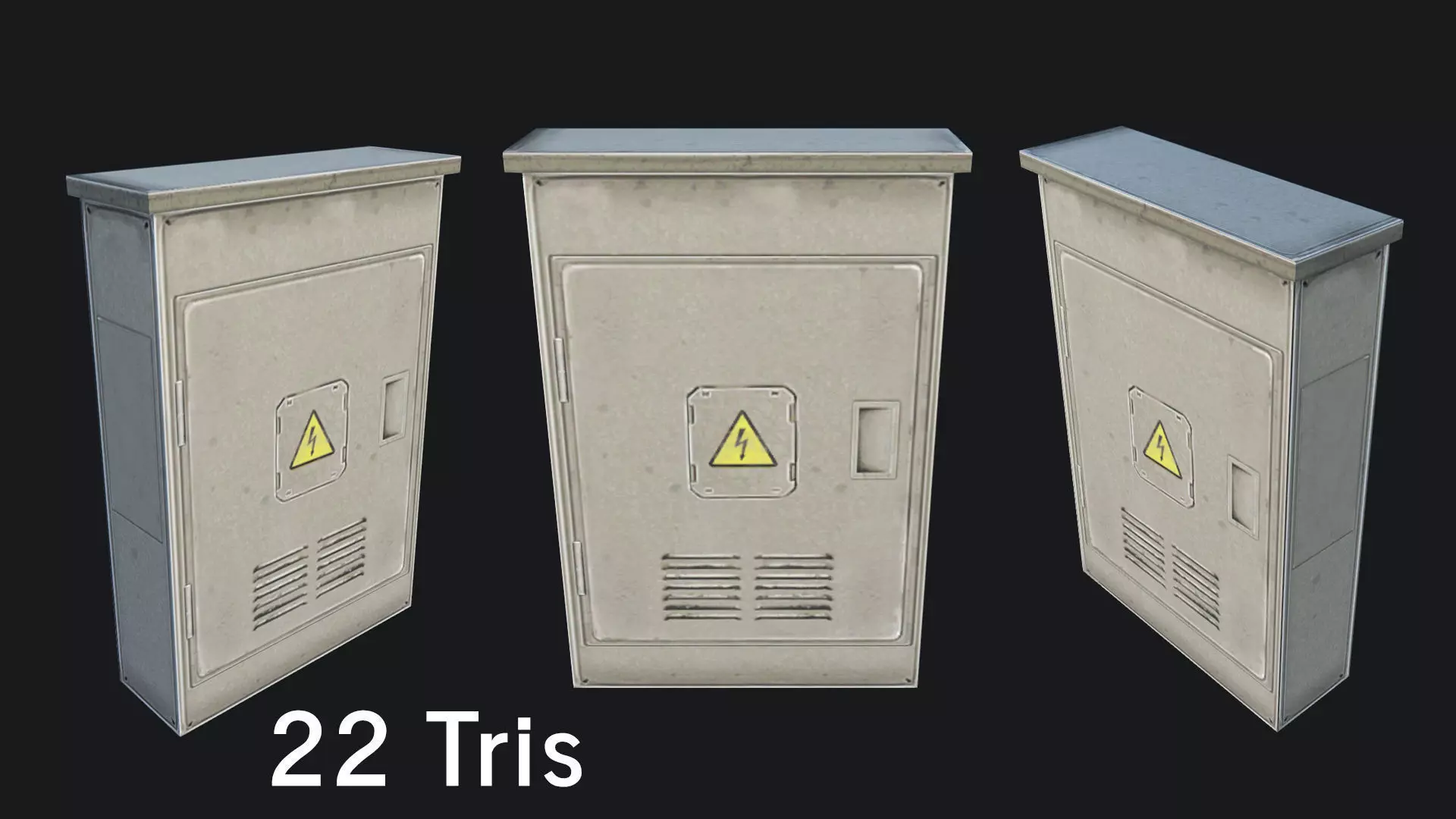 Utility Box Low-poly 3D model_0