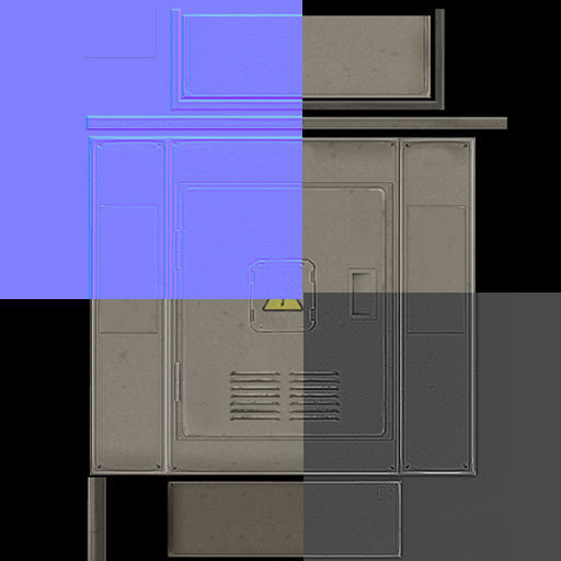 Utility Box Low-poly 3D model_2