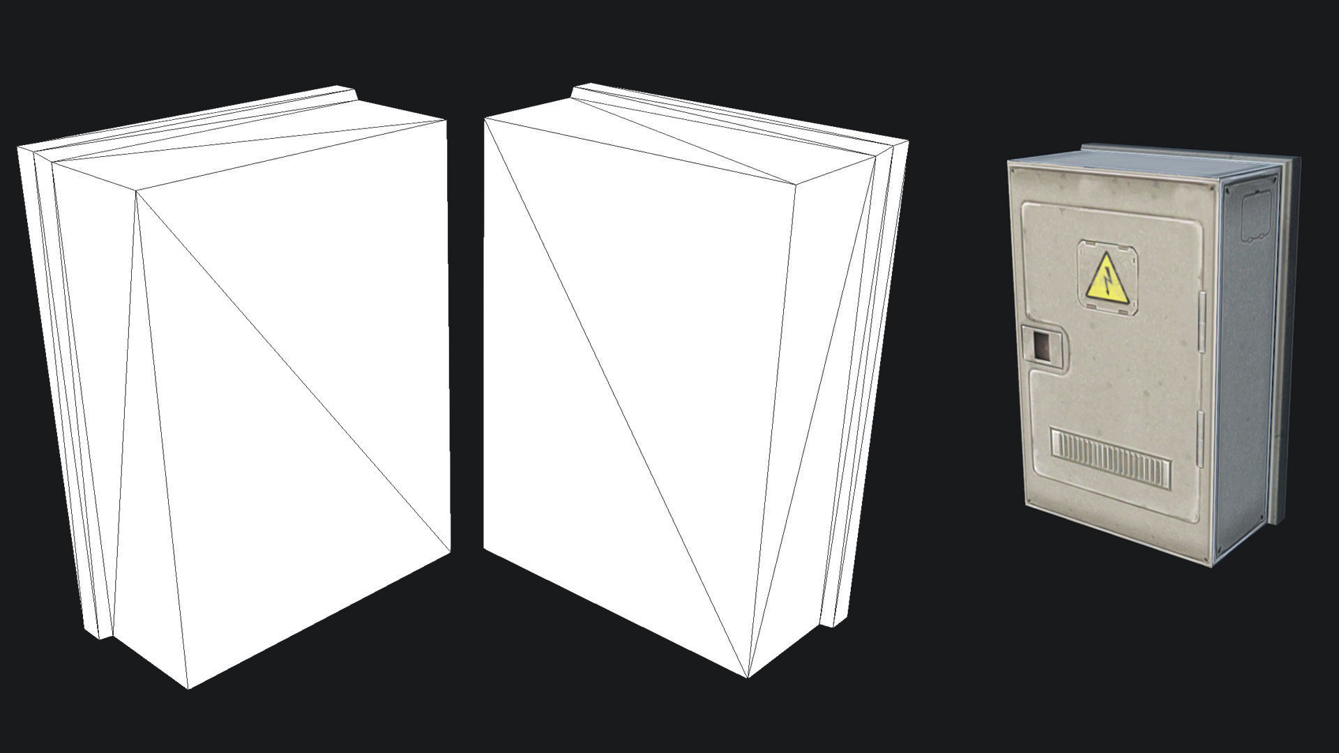 Utility Box Low-poly 3D model_1