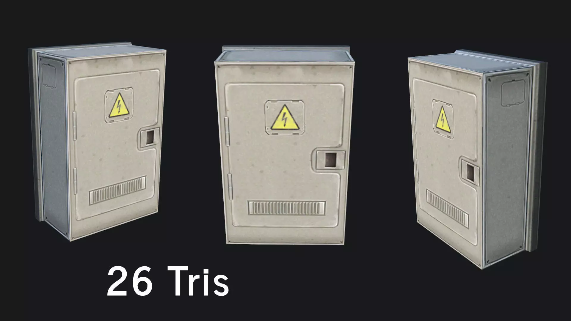 Utility Box Low-poly 3D model_0