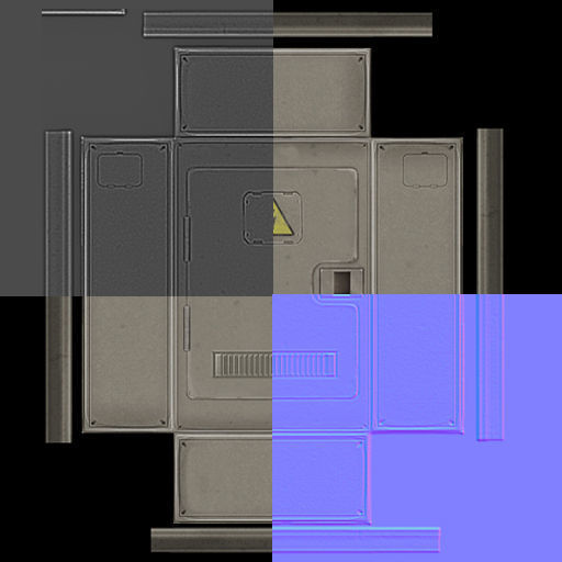 Utility Box Low-poly 3D model_2