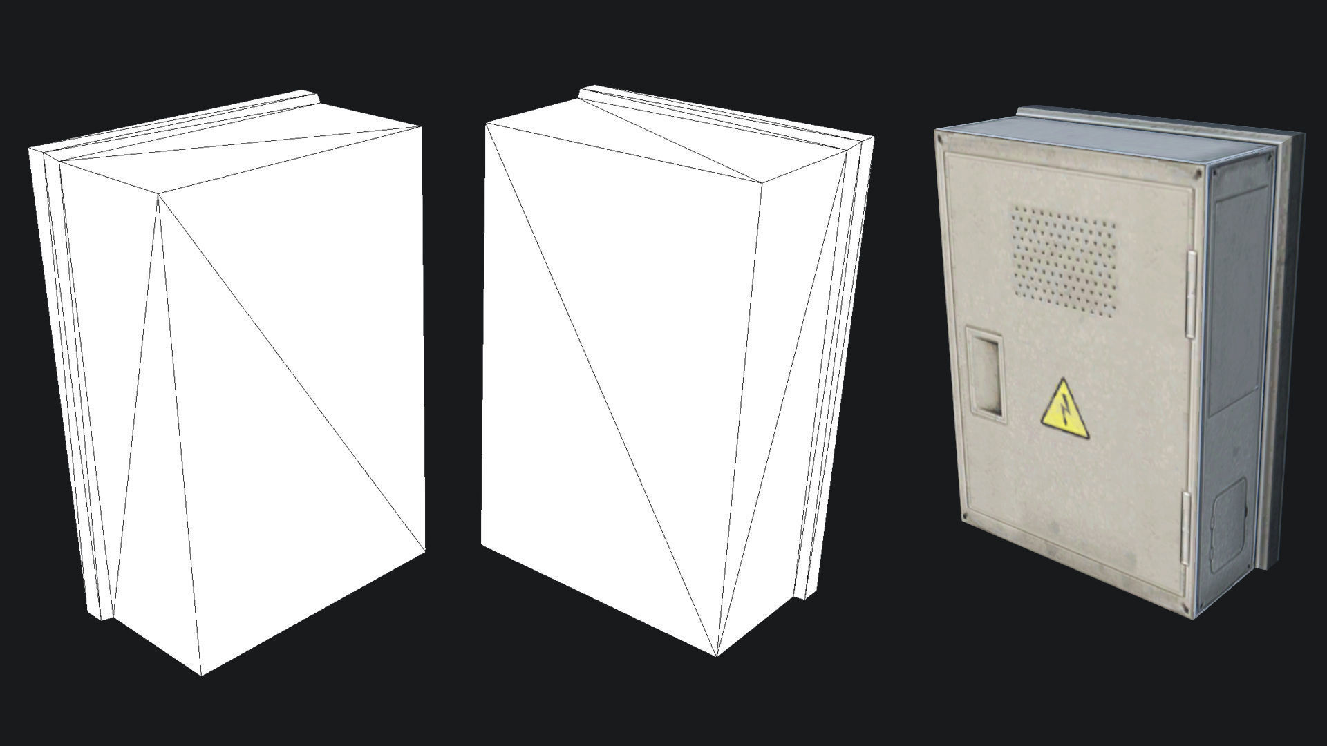 Utility Box Low-poly 3D model_1