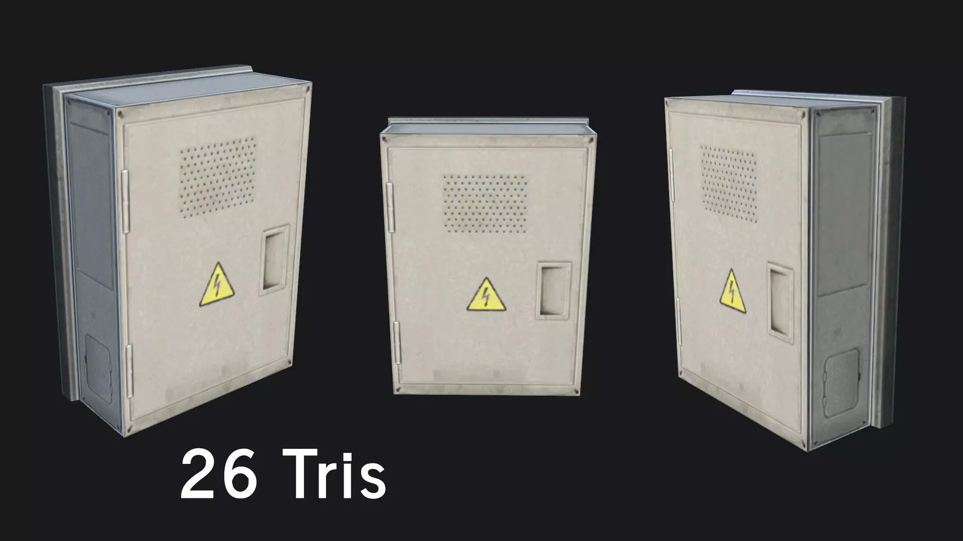 Utility Box Low-poly 3D model_0