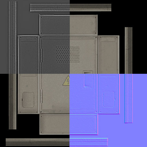 Utility Box Low-poly 3D model_2