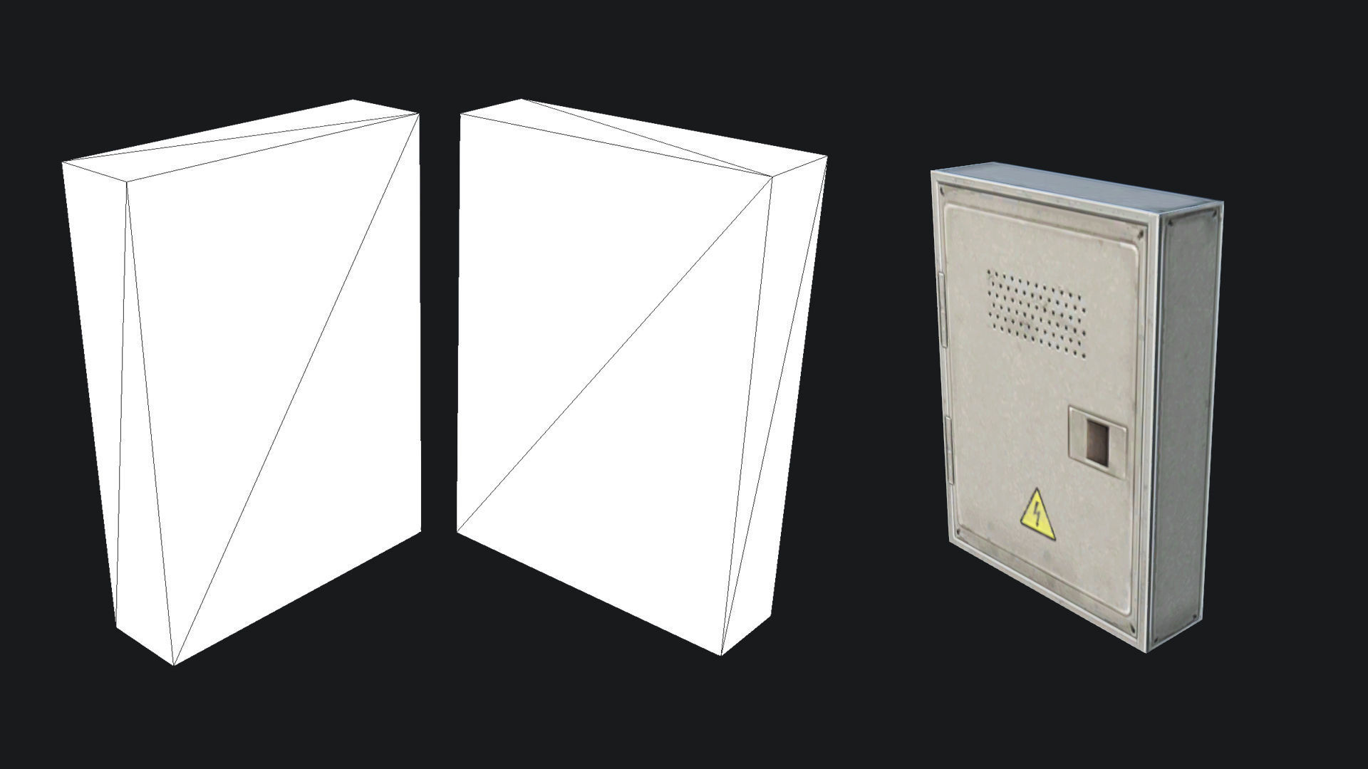 Utility Box Low-poly 3D model_1