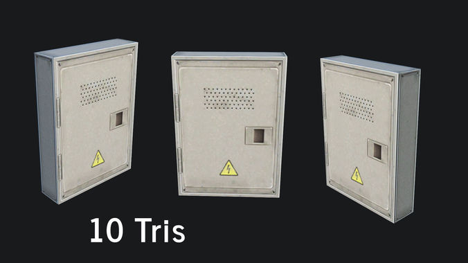Utility Box Low-poly 3D model