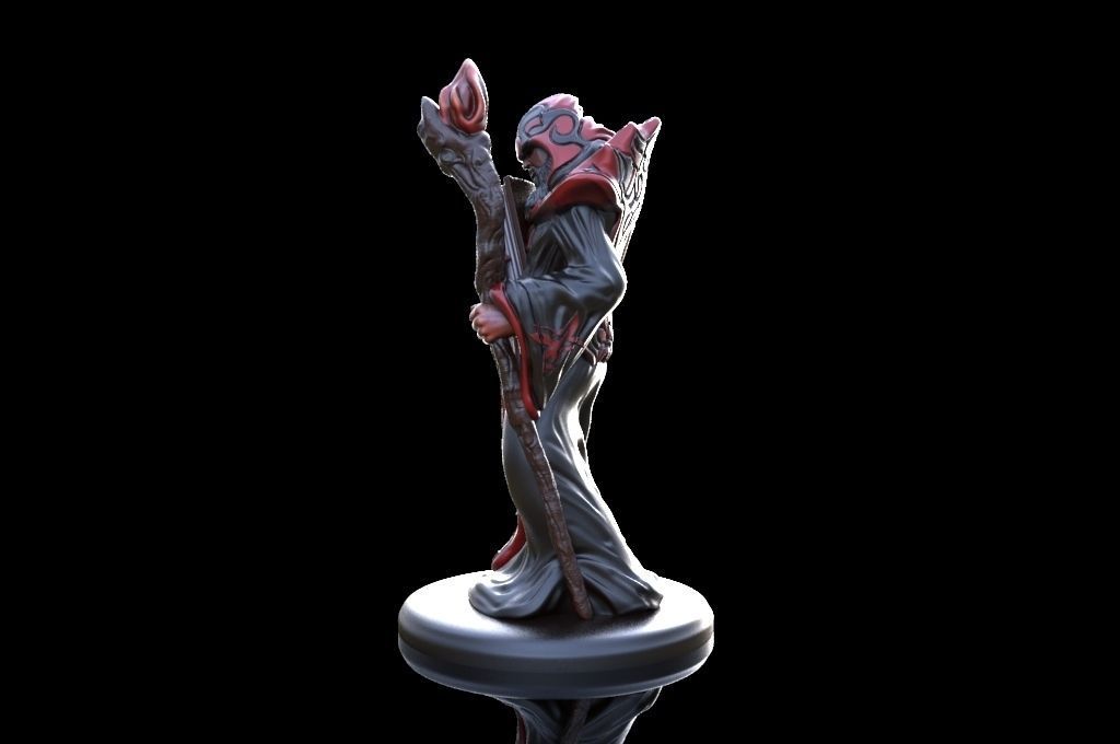 Arcane Wizard 3d Printable miniature 3D print model_2