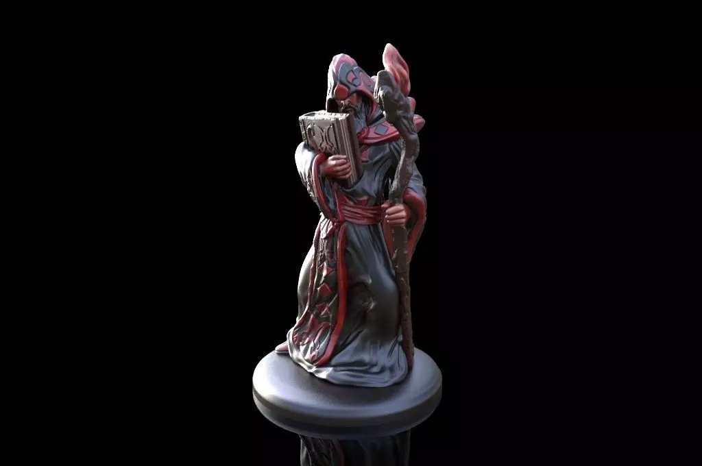 Arcane Wizard 3d Printable miniature 3D print model_0