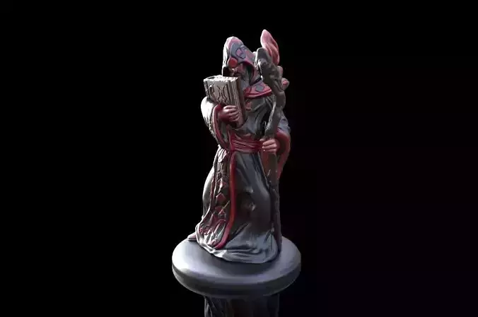 Arcane Wizard 3d Printable miniature 3D print model