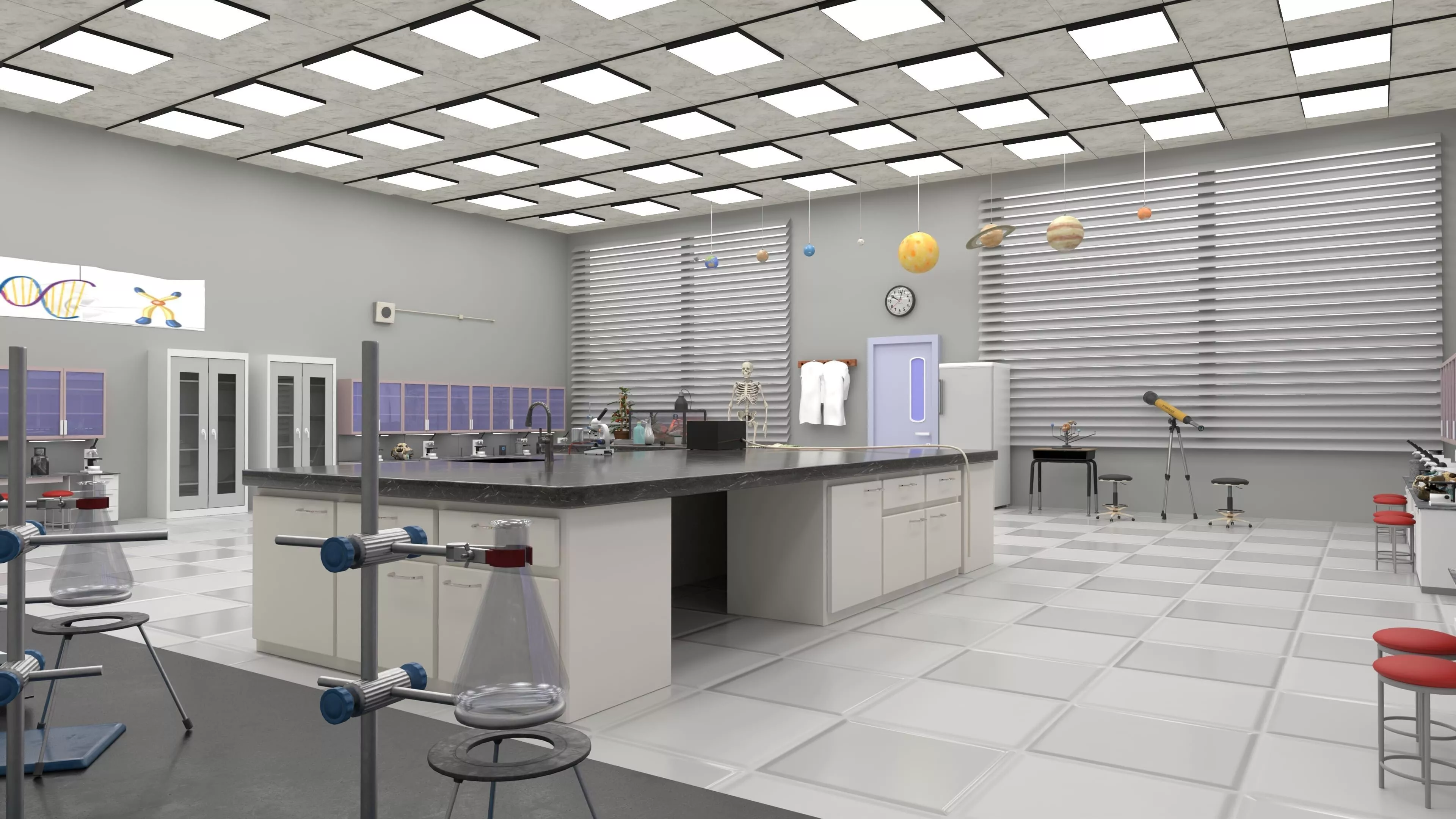 School Lab 3D model