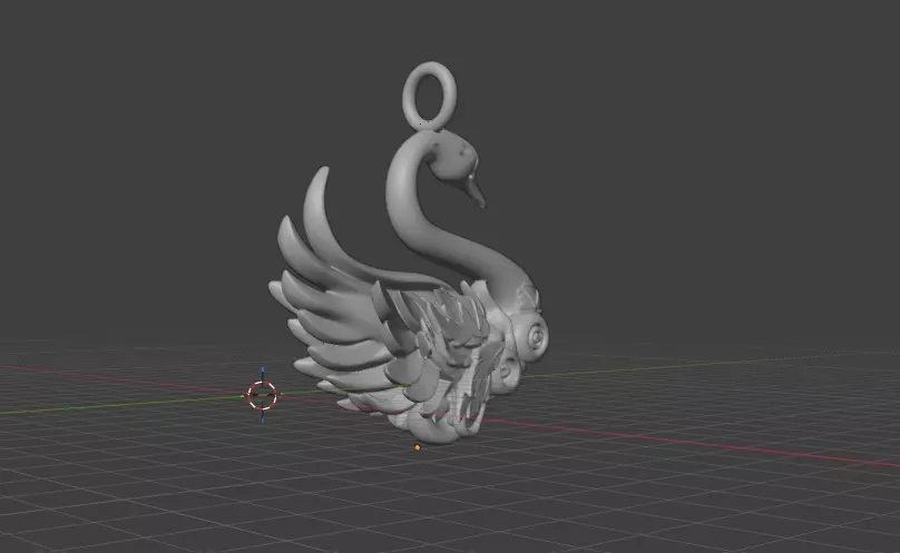 swan pendant 3D print model