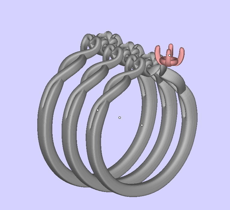 Diamond Heart Engagement ring 3mm Round Gem 3D print model_7