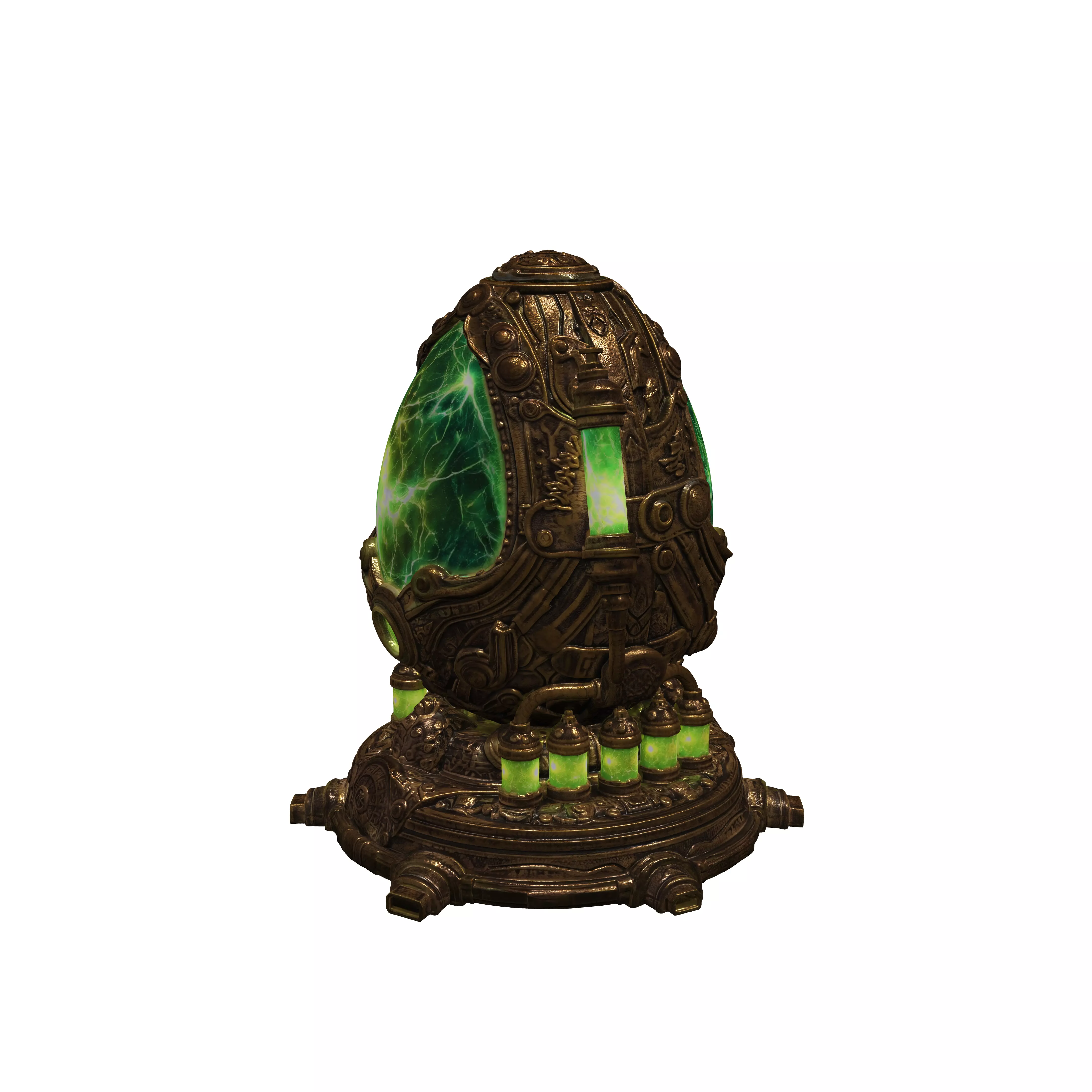 Emerald Arcane Steampunk Egg EasterEgg2026 3D model