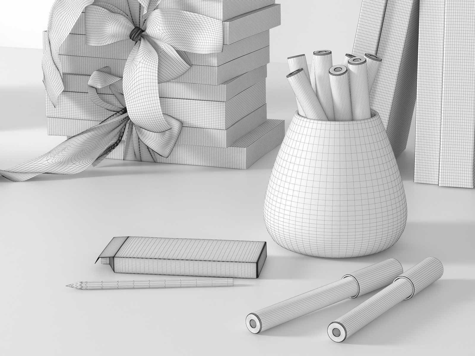 Bourgie Lamp Book and Drawing Accessories 3D model_2