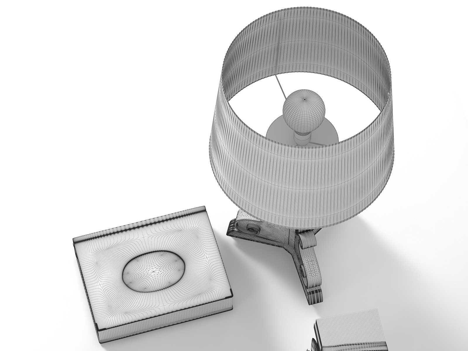 Bourgie Lamp Book and Drawing Accessories 3D model_1