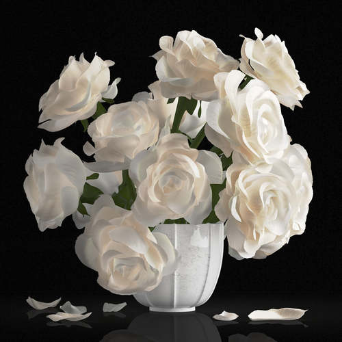 White rose bouquet
