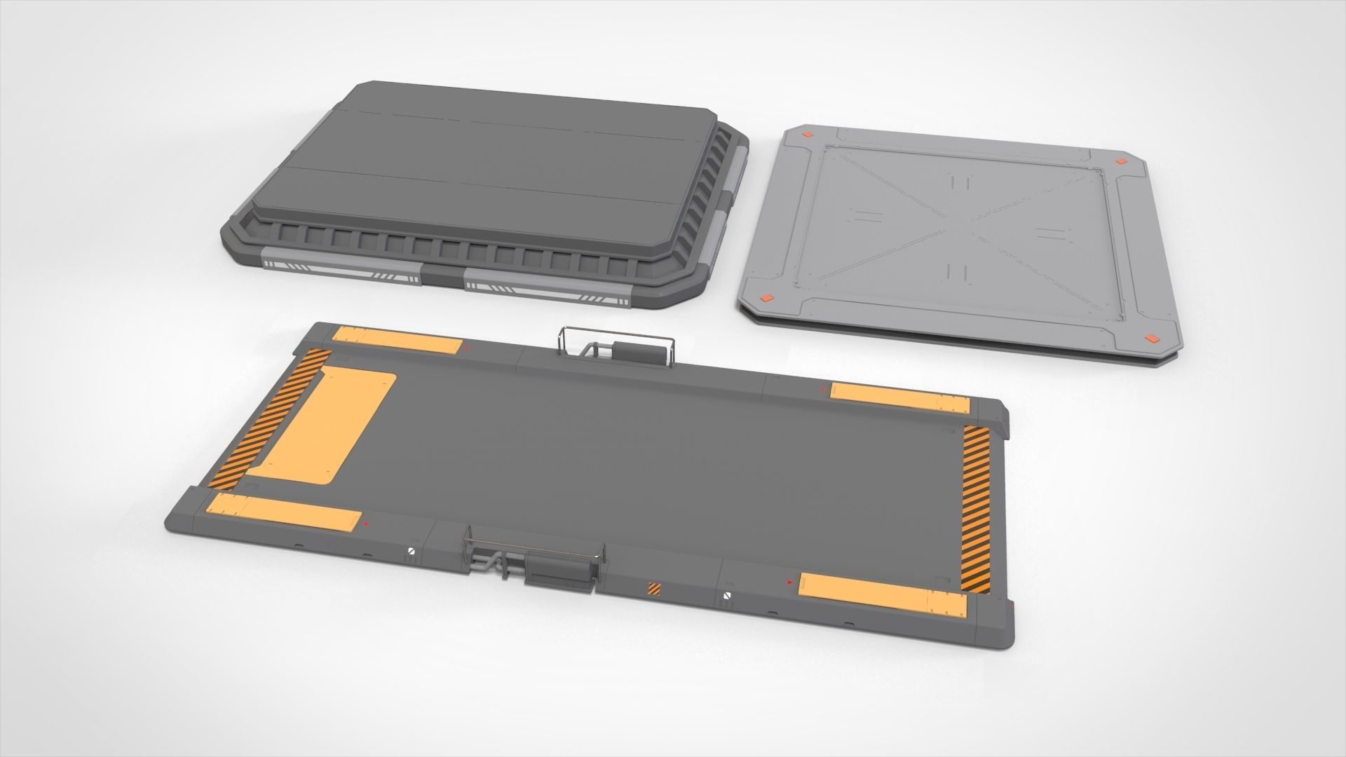 sci-fi Architecture kitbash 34 3D model_4