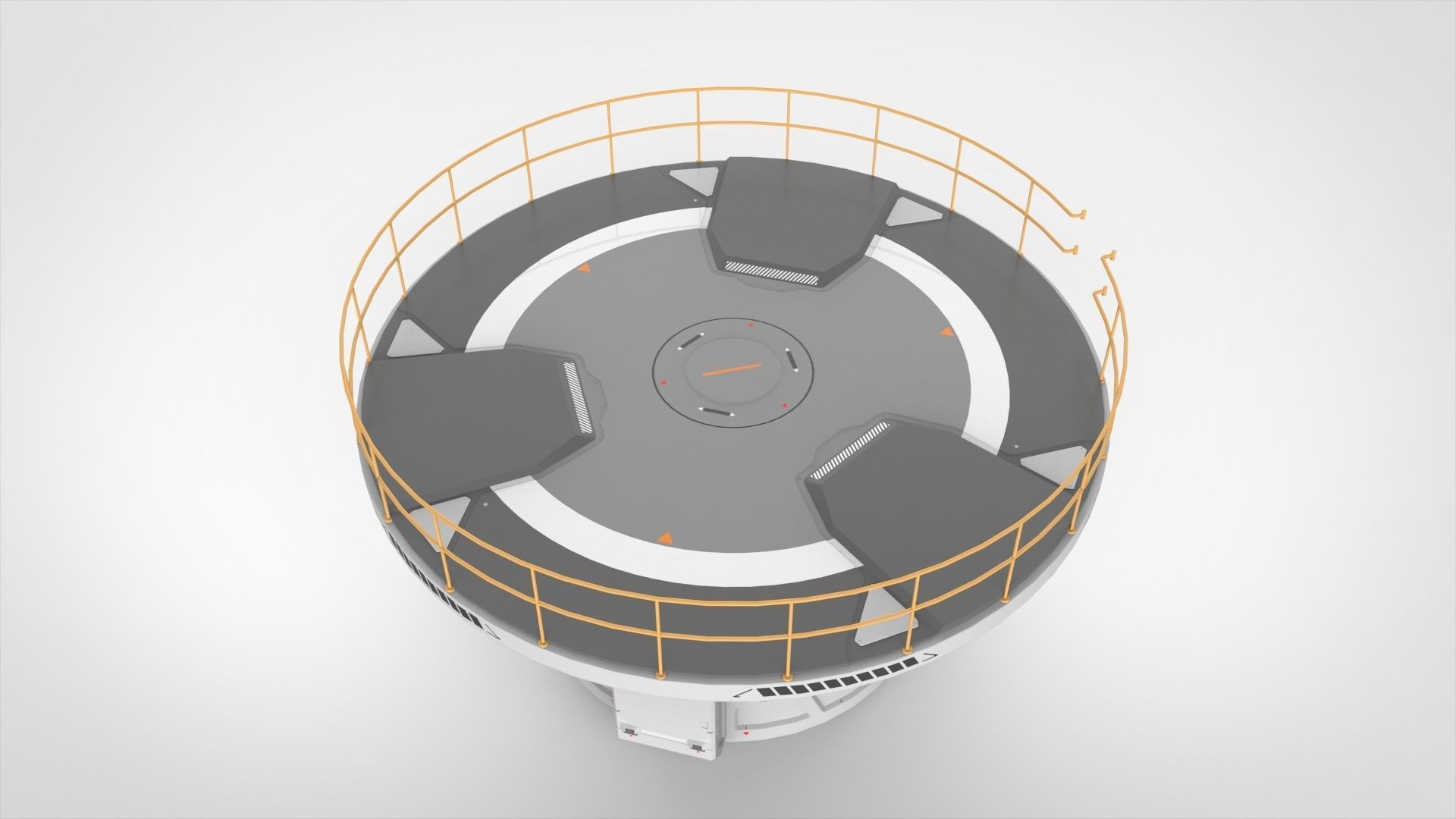sci-fi Architecture kitbash 34 3D model_7