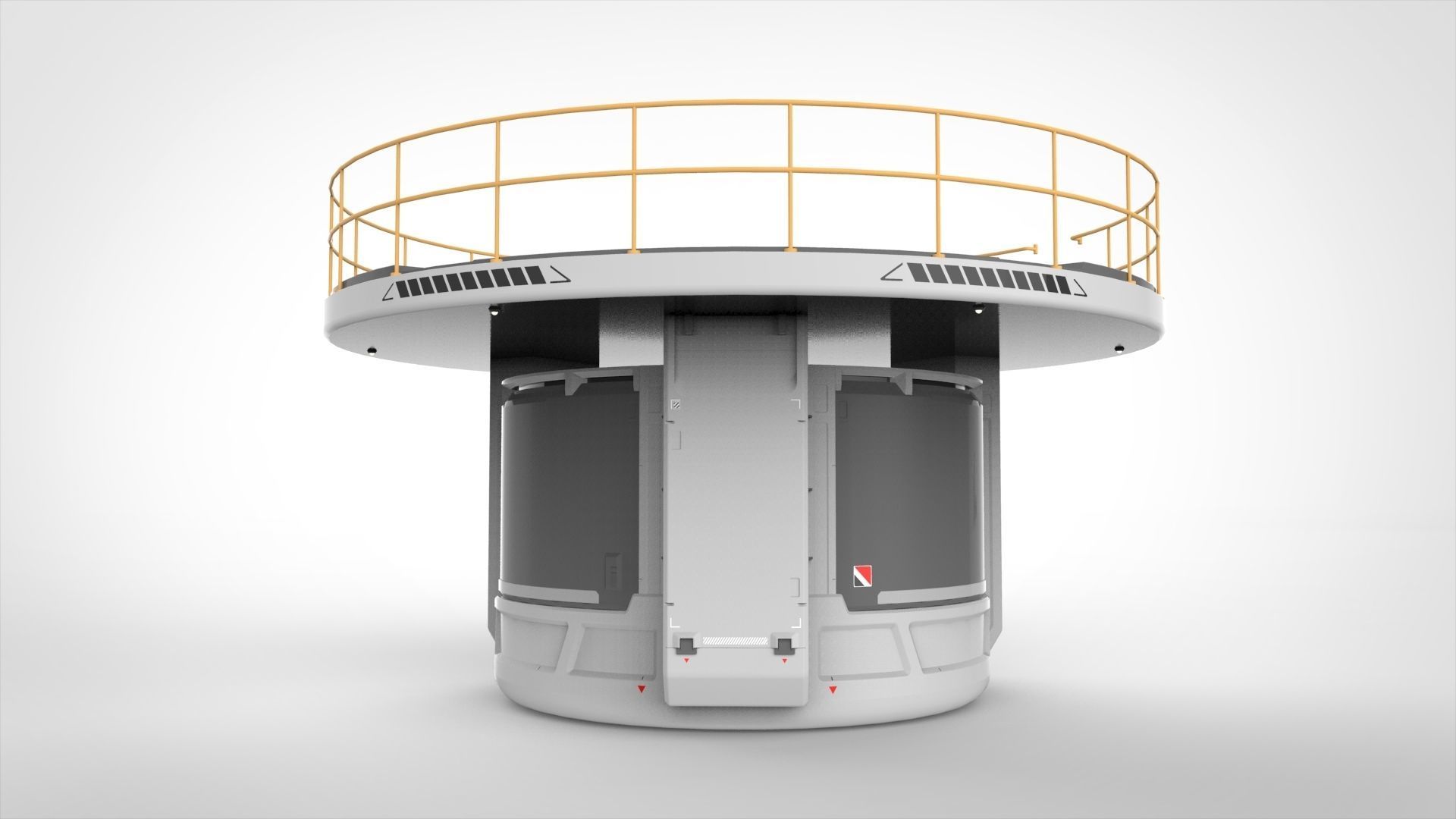 sci-fi Architecture kitbash 34 3D model_6