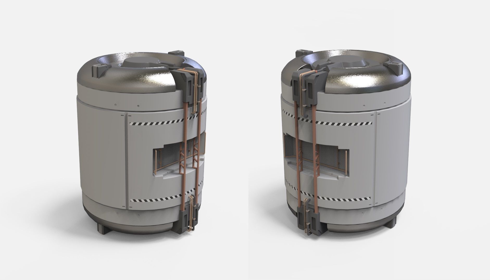 sci-fi Architecture kitbash 34 3D model_9