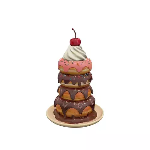 Decadent Delight food 3D model 4