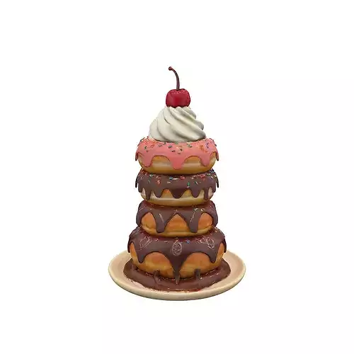 Decadent Delight food 3D model 3