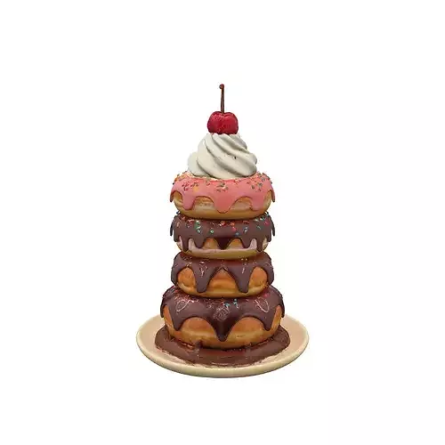 Decadent Delight food 3D model 5