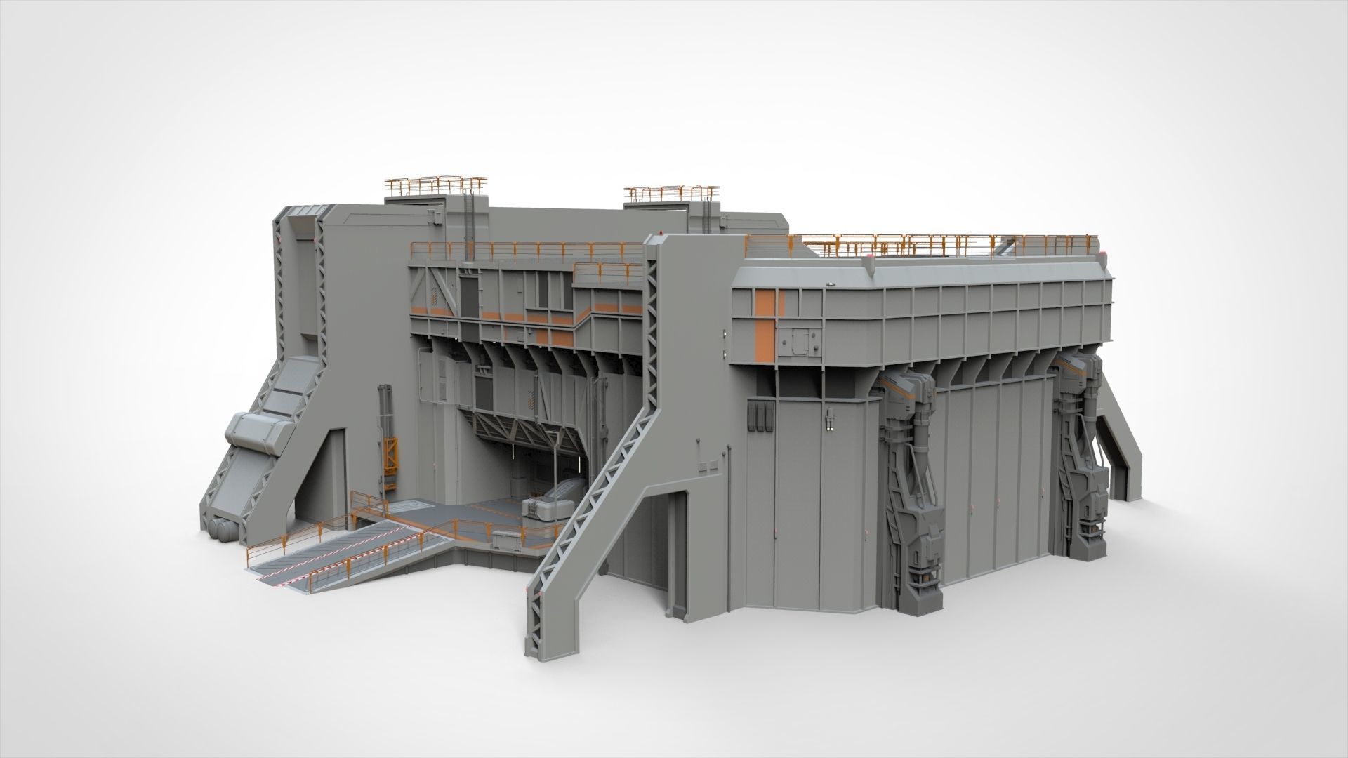 sci-fi architecture 5 3D model_3