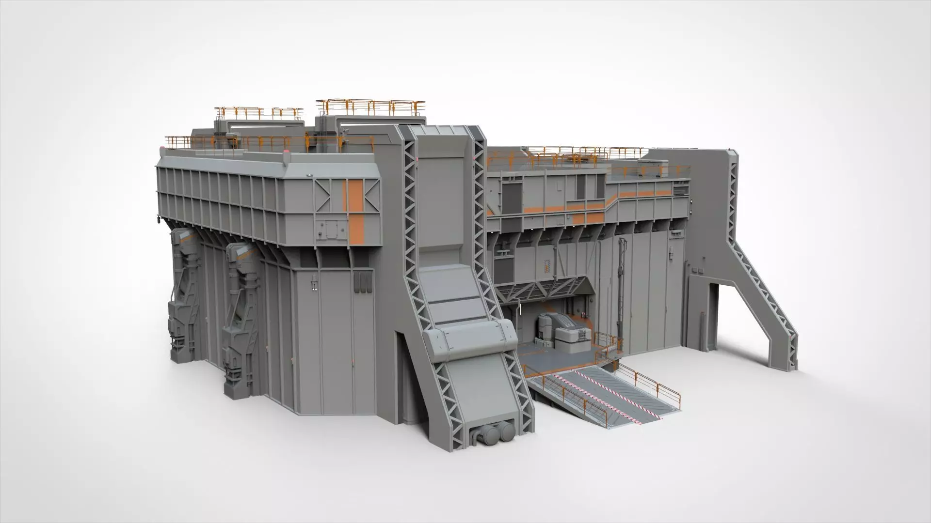 sci-fi architecture 5 3D model_0