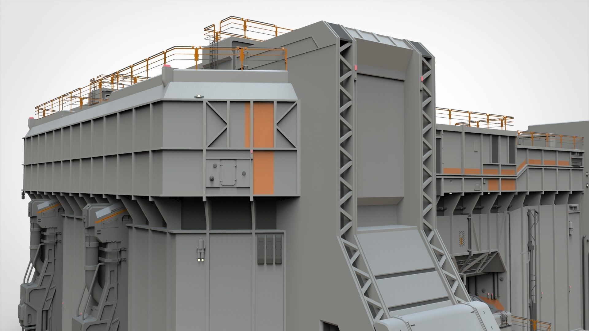 sci-fi architecture 5 3D model_10