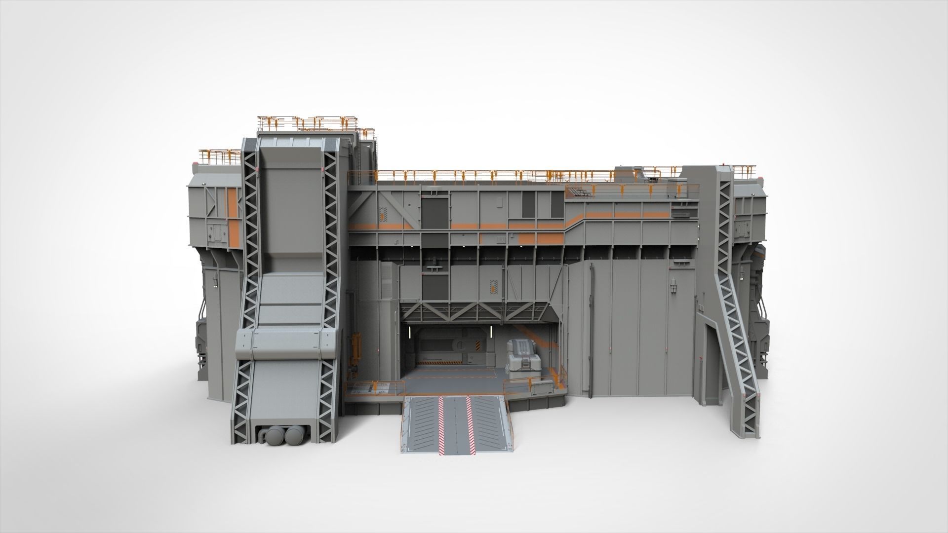 sci-fi architecture 5 3D model_2