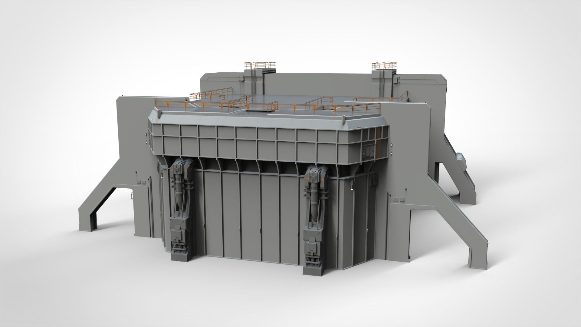 sci-fi architecture 5 3D model_4