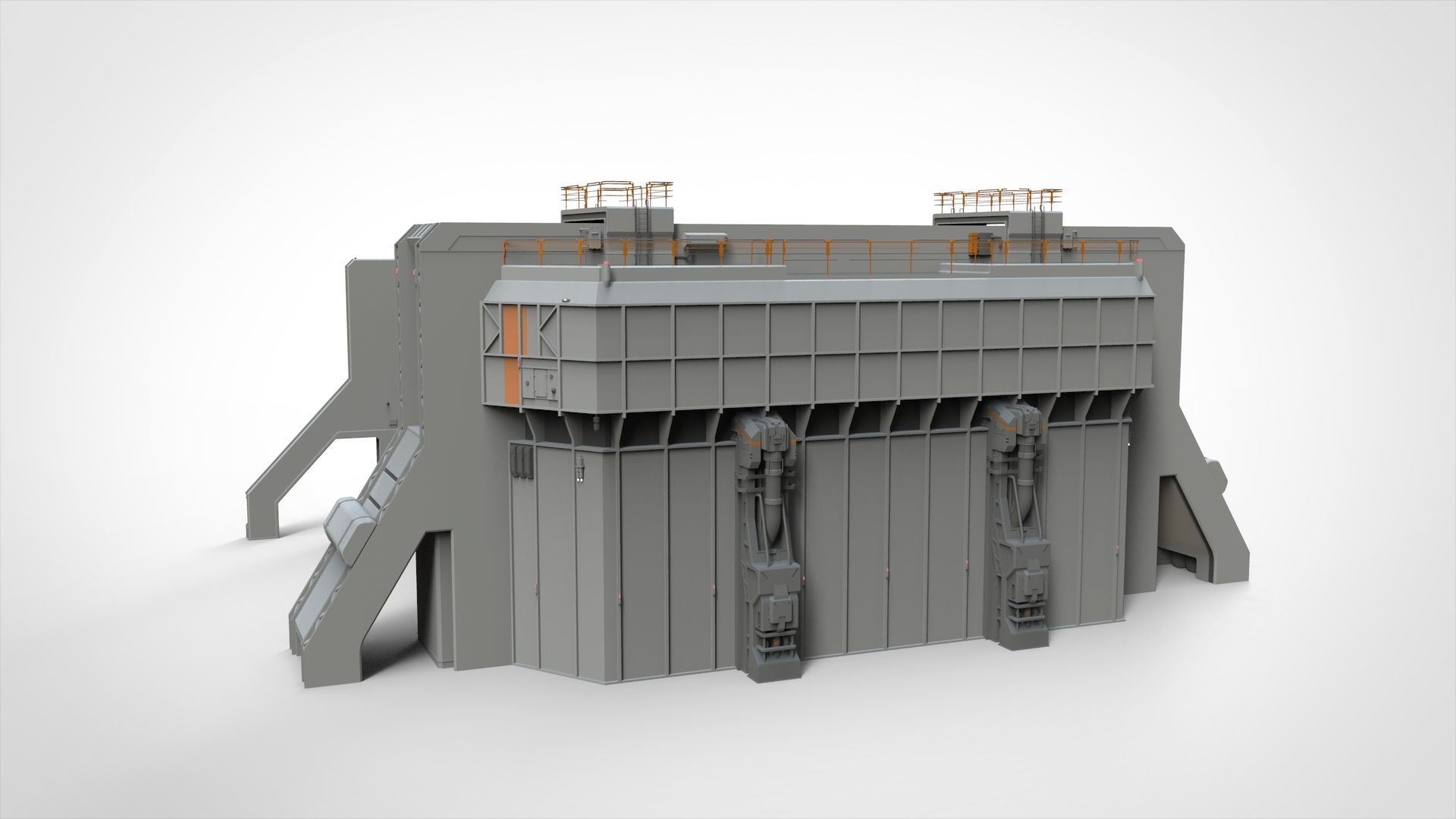 sci-fi architecture 5 3D model_7