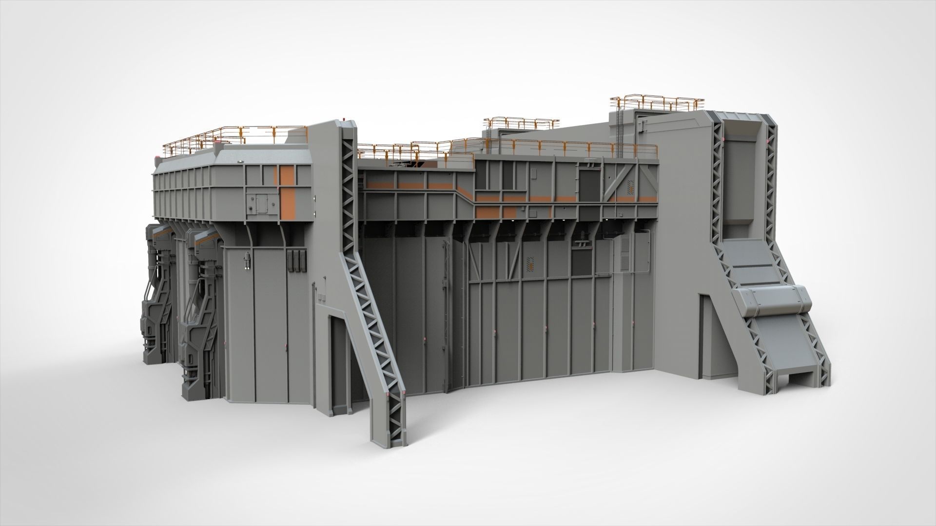 sci-fi architecture 5 3D model_5